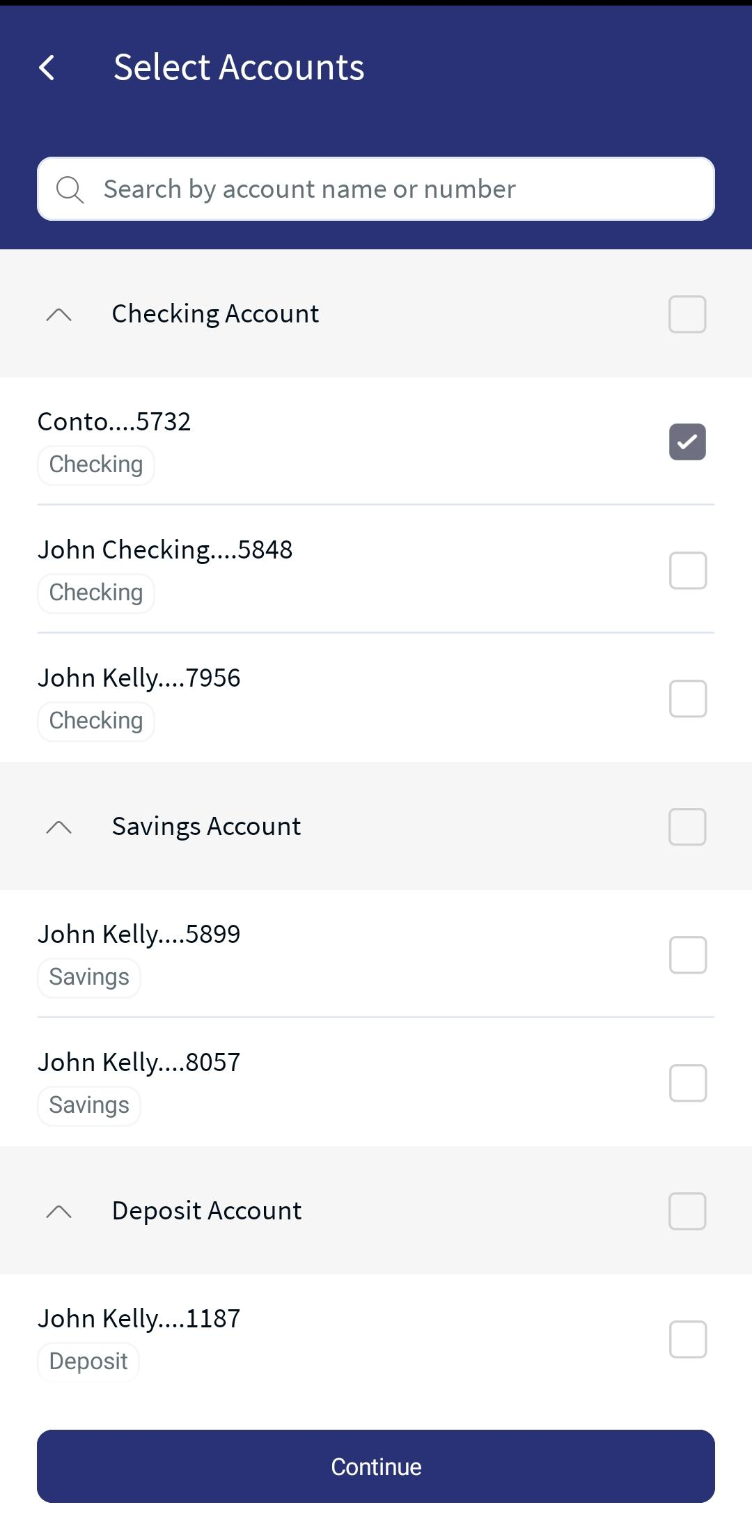 Select Account